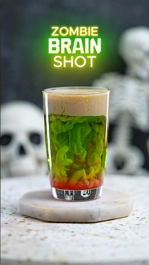 Zombie Brain Shot 🧠 #zombie #halloween #cocktail #bar #bartender #drinks #cocktails #recipe