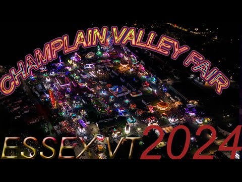 2024 CHAMPLAIN VALLEY FAIR AERIAL NIGHT VIEW