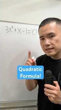 How to solve a quadratic equation using the quadratic formula