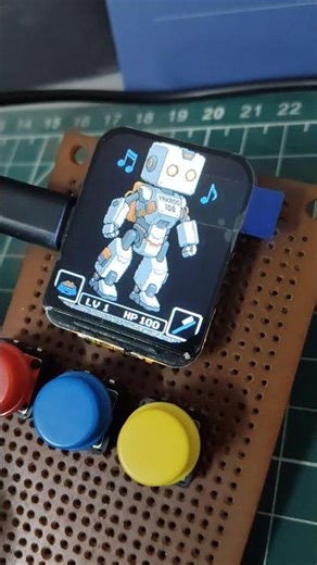 Cyber Gotchi: ESP32S3 +Lvgl #trending #cyberpunk