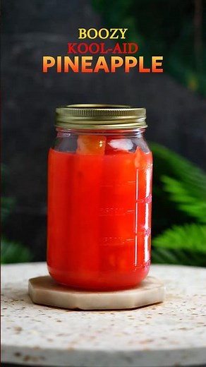 Boozy Kool Aid Pineapple ❤️🌴 #cocktail #drink #bar #drinkrecipes #bartenderlife #boozin