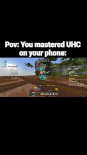 Pov: U mastered uhc on ur phone #minecraft #mcpe #hypixel #hive #zeqa #shaders #mcpeshaders #pvp