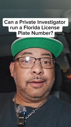 Can a Private Investigator Run a Florida License Plate Number? #privatedetective #thelicenseplate #licenseplatelookup #licenseplatereader #privateinvestigator