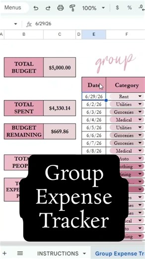 How to Track Group Expenses Easily - Travel, Trips, Roommate Expense Tracker Google Sheets Excel