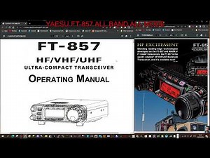 YAESU FT-857 ALL BAND ALL MODE TRANSCEIVER INSTRUCTION MANUAL LINK