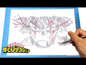 【イラスト】(僕のヒーローアカデミアTHE MOVIE ユアネクスト)爆豪勝己Part２ 描き方！簡単なイラストの描き方！イラストメイキングDrawing My Hero Academia Art