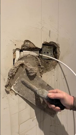 How to fill hole in concrete wall #shorts #diy