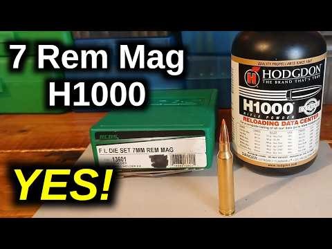 Loading 7mm Remington Magnum with H1000
