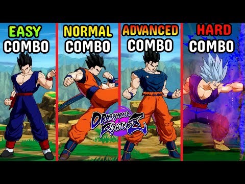 DBFZ New Combo - Easy vs Normal vs Hard Combos with GOHAN!