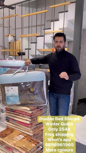 Double Bed SherpaWinter QuiltsOnly 2549Free shipping What’s app9896961965More colours....#quilt #quilts #quiltsofinstagram #sherpa #cosy #cosynights #winterblankets #rajayi | bharat_supplierss
