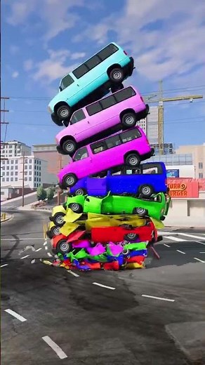 “50 Cars Falling From Sky 😳 | BeamNG Drive Realistic Crash Physics Test”