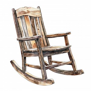 Rustic Rocking Chair PNG Clipart,12x Vintage Wooden Chair Clip Art Set,watercolor Farmhouse Chair Illustration,digital Download,junk Journal - Etsy