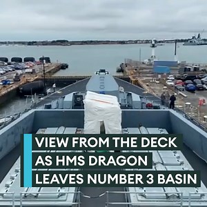 Now this is dragon power! 🐉 This was the moment HMS Dragon leaves 3 Basin in Portsmouth and took a step towards returning to operations. The ship has had upgrades to her engines, sensors and weapons. | Forces News