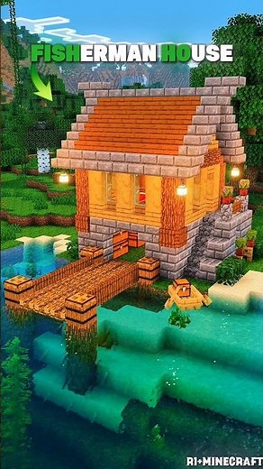 Minecraft: Fisherman House Build | Tutorial Build🏠 | #minecraft #minecraftbuilding