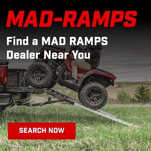 Introducing the fastest, simplest, and safest way for loading, unloading, and transporting your ATV, UTV or Snowmobile on your pickup truck. | MAD-RAMPS