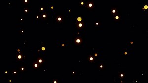 Golden bokeh particles glowing transition on alpha background in 4k