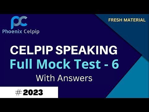 Celpip Speaking Test - 6 With Answers | 2023