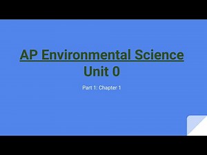 AP Environmental Science: Unit 0 - Chapter 1 (Intro to APES // Rule of 70)