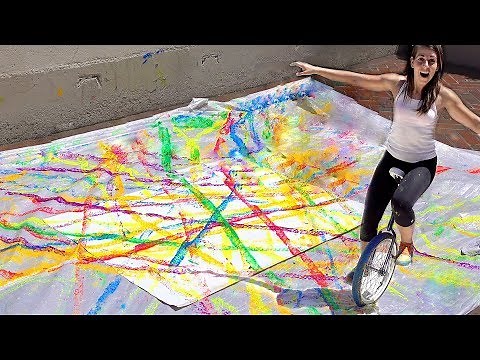 I Paint On a Unicycle (while juggling!)