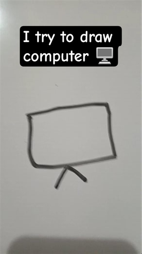 i try to draw computer 🖥️ #viral #art