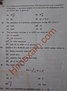 In a mechanical translational system, if M represents the mass,... | Filo