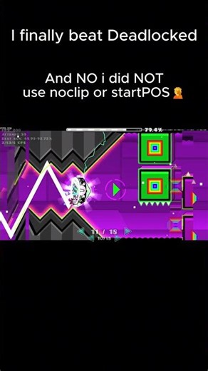 I finally beat Deadlocked, AND NO HACKS (Geometry Dash) #geometrydash #gd #deadlocked #fyp