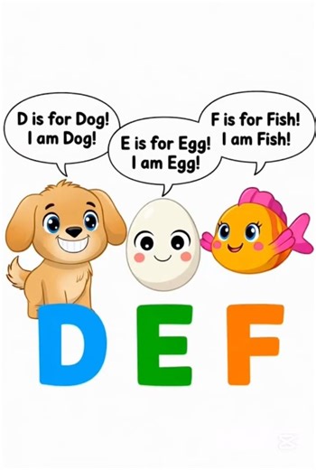 Let’s Learn D, E, F | ABC Alphabet for Kids | Fun English Learning