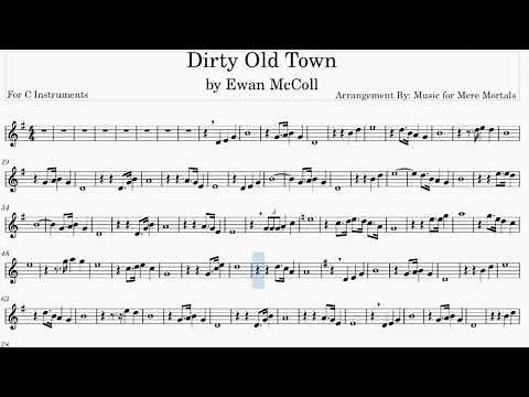 Dirty old Town - Celtic - Play Along for C Instruments