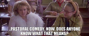 ..pastoral comedy. Now, does anyone know what that means?