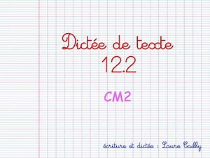 CM2 : dictee 12.2