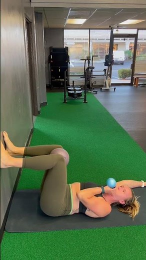 PRI: Hooklying Breathing at wall (Postural Restoration Institute)