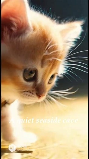 Light reflecting off a puddle | Tiny Backpack Cat