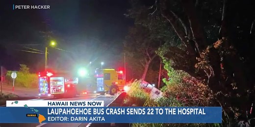 ‘It was like a scene from a disaster movie’: Hawaii County bus crash sends 22 to the hospital