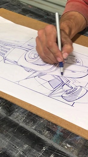 4.3K views · 204 reactions | Sketchin’ Hot Rods ✍️ #hotrod #ink #linework #lineweight #bic #pen #drawing | Pinstripe Chris | Facebook