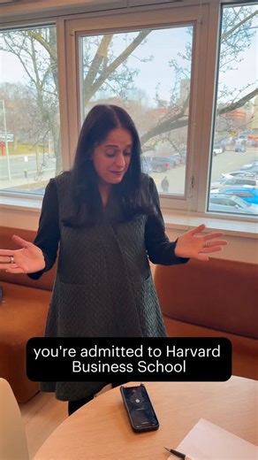 Harvard Business School on Instagram: "A memorable moment from the HBS team: Managing Director of MBA Admissions Rupal Gadhia called to deliver an offer of admission—and a birthday greeting—to a newly admitted member of the MBA Class of 2028. Welcome to HBS to all of our Round 1 admits, who received their decisions today! Congratulations! 👏"