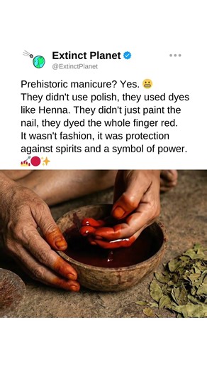 Red hands = Spiritual protection!!! 💅🛡️ #ancient #surprisingfacts #prehistoriclife xyz