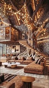 A Dreamlike Indoor Treehouse Loft 🤩 #indoorTreehouse #natureInspired #interiorDesign #dreamHome | The Tarmaster