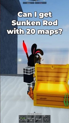 How many maps to get a sunken rod in Fisch #roblox #fisch