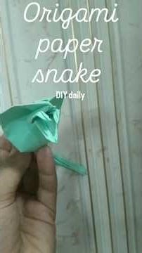 COBRA SNAKE ORIGAMI 🐍 | Easy King Cobra Paper Craft Tutorial (No Glue! #origamipaper #viral #shorts