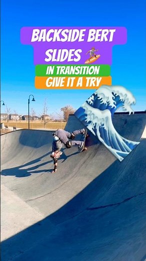 How to Backside Bert Slide in Transition #skateboarding #surfskate #surfing #skateboardingisfun