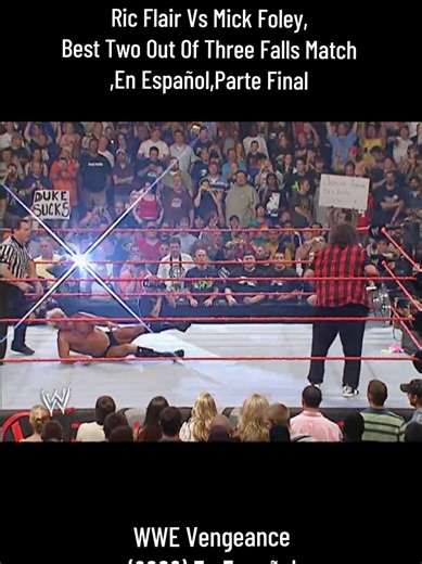 Ric Flair Vs Mick Foley, Best Two Out Of Three Falls Match ,En Español,Parte Final #singing #foryoupage #Viral #fyp
