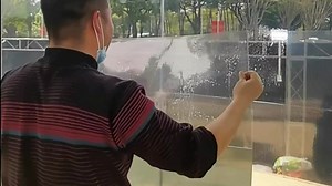 3 steps help you to create glass display on the window #transparentled #transparentledscreen #transparentleddisplay #transparentdisplay #transparentscreen