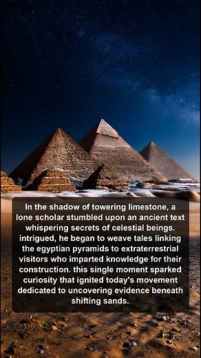 1K views · 13 reactions | A lone scholar discovers a mystical text, connecting Egyptian pyramids to extraterrestrial beings. This moment ignites curiosity, fueling a movement to uncover hidden truths beneath the sands of time. | Curiosity Blog | Facebook