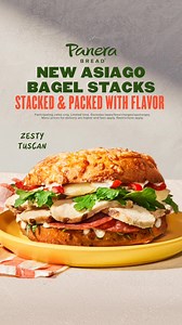 Ready for a flavor-packed lunch? Try Panera's NEW Asiago Bagel Stacks, loaded with feel-good ingredients and just $7.99 each! | Panera Bread | Facebook