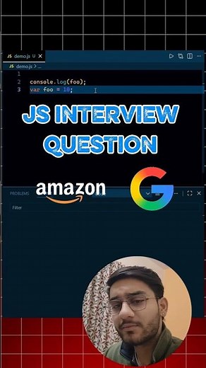 Amazon & Google JS Interview Question | Var Hoisting vs Let/Const TDZ Explained #codingshorts