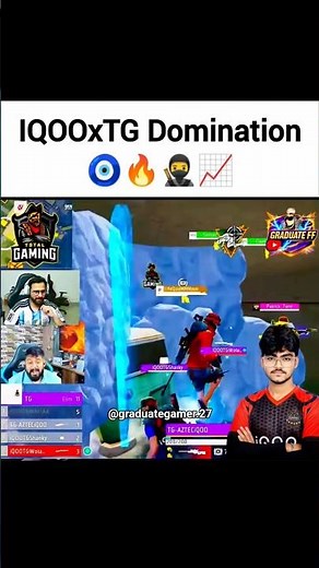IQOOxTG Domination Kehde🧿🔥🥷📈#freefire #fozyajay #tgesports #totalgaming #ffesports #iqootg #shanky