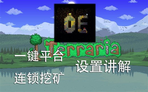 【泰拉瑞亚tml】一键平台&连锁挖矿，OreExcavator设置详解