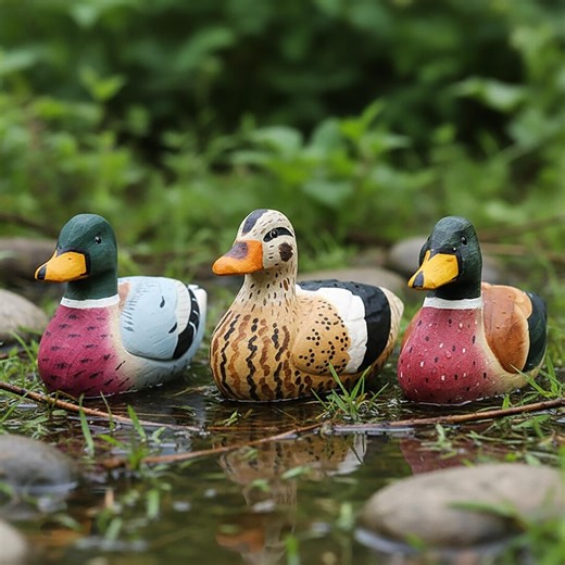 Hand Carved Wooden Duck Figurine, Rustic Farmhouse Duck Decor, Handmade Wood Duck Sculpture, Nature Inspired Home Accent, Woodland Gift - Etsy