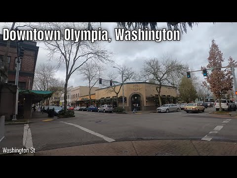 Downtown Olympia, Washington 4K Walking Tour
