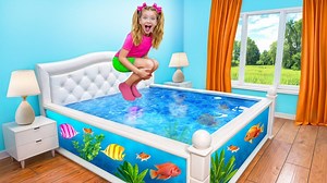 4.9K views · 64 reactions | Funny pool story and water slides adventure | Toys Review | Facebook